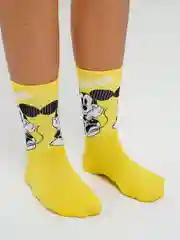 Желтый носки женские, высокие