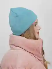 Лазурный шапка для девочек на флисе BEAR