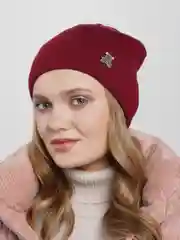 Марсала шапка для девочек на флисе BEAR