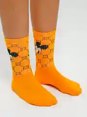 Оранжевый женские носки, высокие