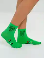 Зеленый носки женские средней длины
