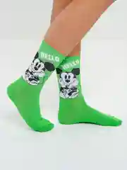 Зеленый носки женские, высокие