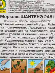 Семена Морковь "Шантенэ 2461" набор 1, 3, 5 уп