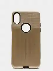 Золотой iphone X / XS  чехол силикон + пластик с эффектом "металлик"