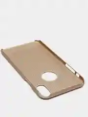 Золотой iphone  X / XS чехол пластиковый с перфорацией