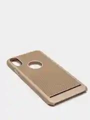 Золотой iphone  X / XS чехол пластиковый с перфорацией