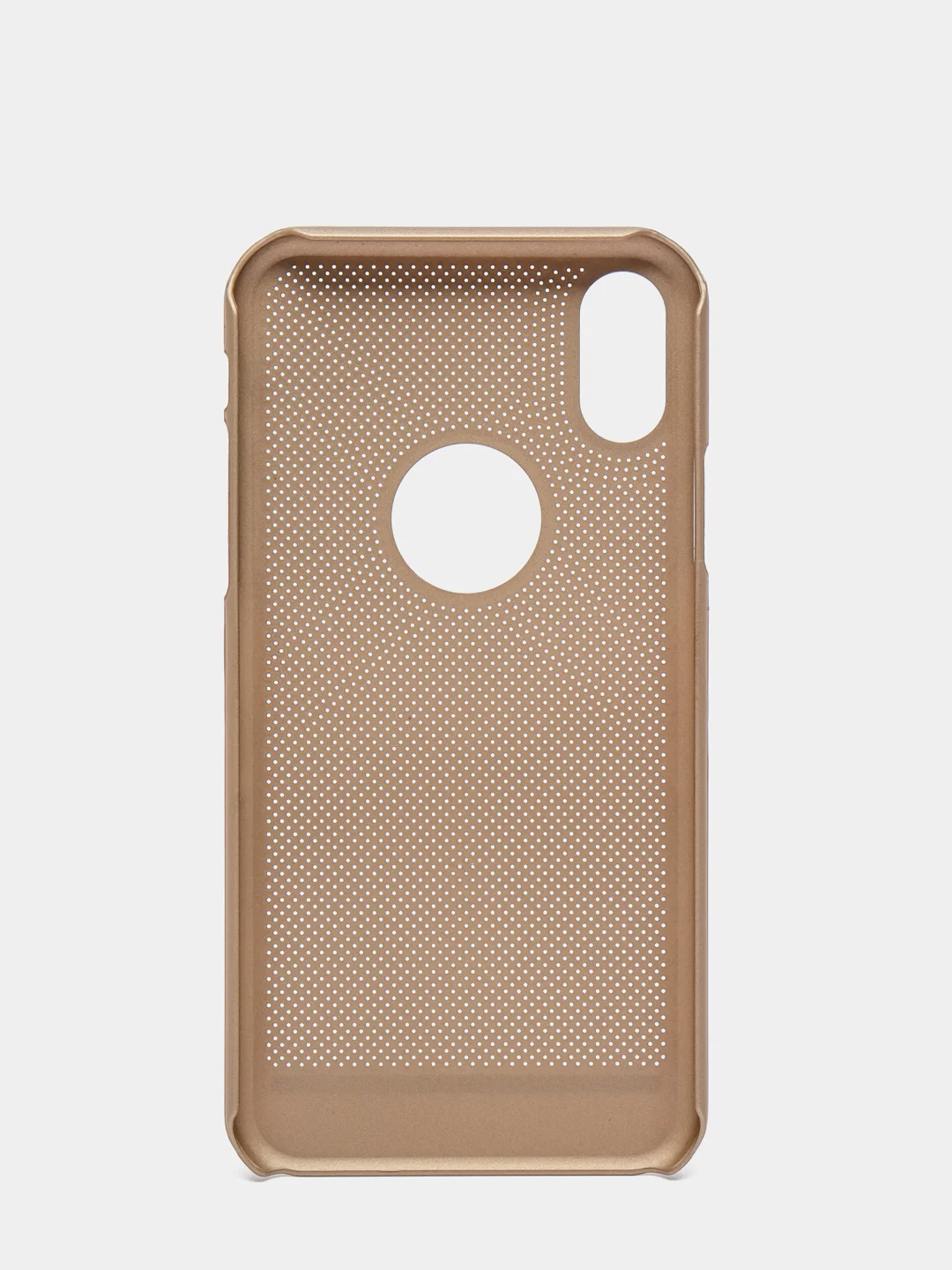 Золотой iphone X / XS чехол пластиковый с перфорацией