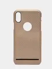 Золотой iphone  X / XS чехол пластиковый с перфорацией