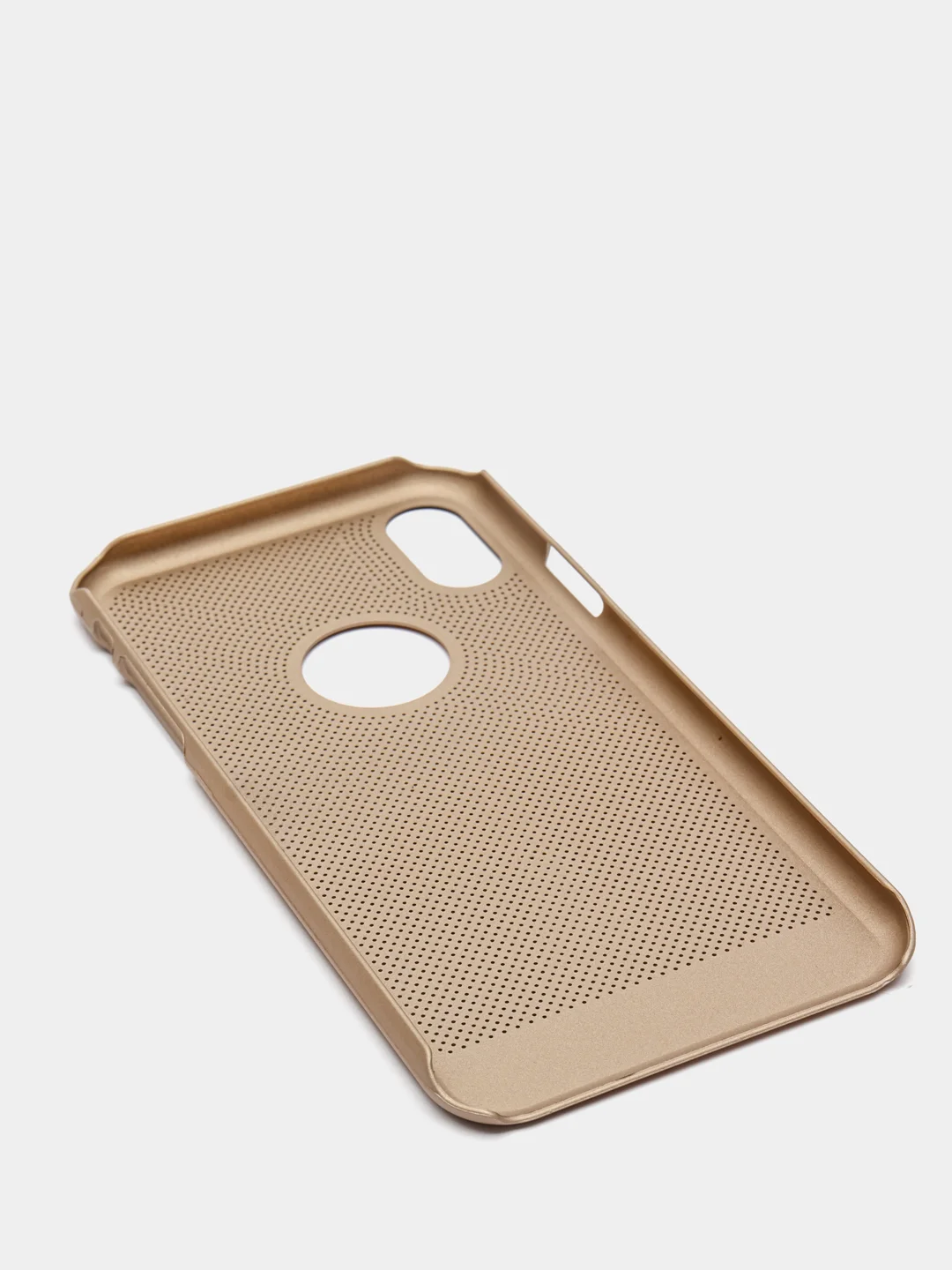 Золотой iphone X / XS чехол пластиковый с перфорацией