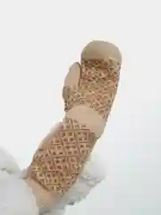 Варежки женские, шерстяные, цвет бежевый