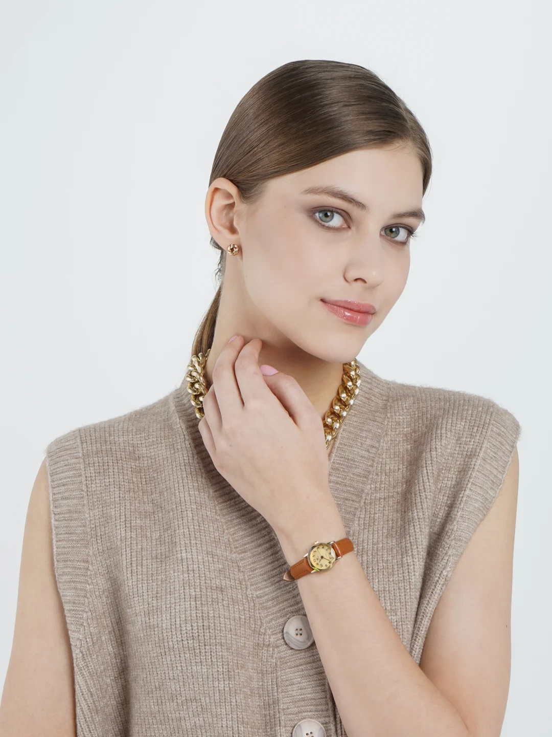 Терракотовый часы наручные Fashion h3514, женские