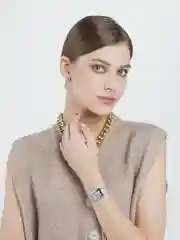Серебряный женские кварцевые часы