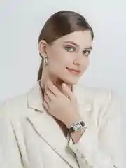 Серебряный женские кварцевые часы