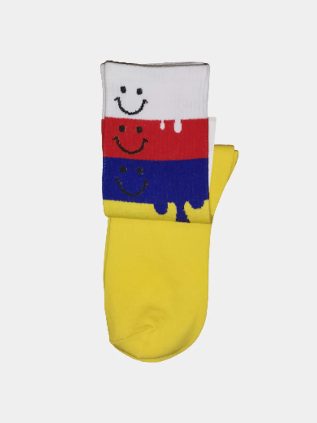 Желтый носки высокие из хлопка, унисекс
