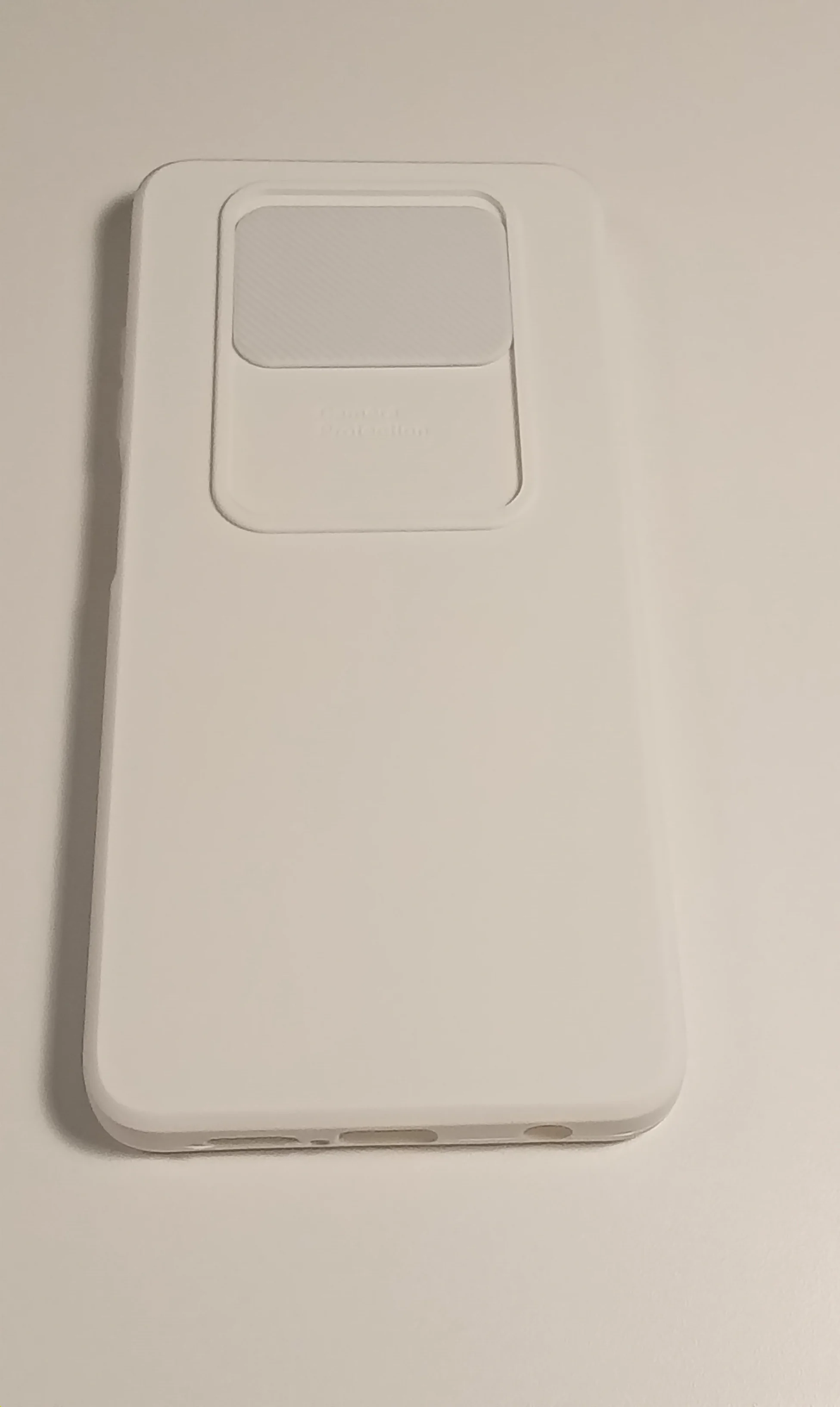Белый чехол Xiaomi REDMI 10C / Redmi 9C, с задвижным окном для защиты камеры и бархатом внутри