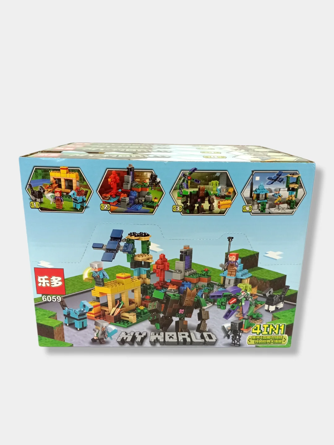 Конструктор Minecraft "Сражение", 4 в 1, 184-192 детали, для детей 6+