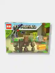Серый конструктор Minecraft "Сражение", 4 в 1, 184-192 детали, для детей 6+