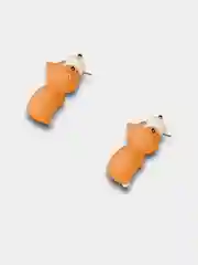 Коралловый серьги "Акула" "Собачка"