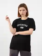 Футболка Seletstore с принтом "Tatarstan", хлопок, унисекс, черная