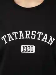 Футболка Seletstore с принтом "Tatarstan", хлопок, унисекс, черная