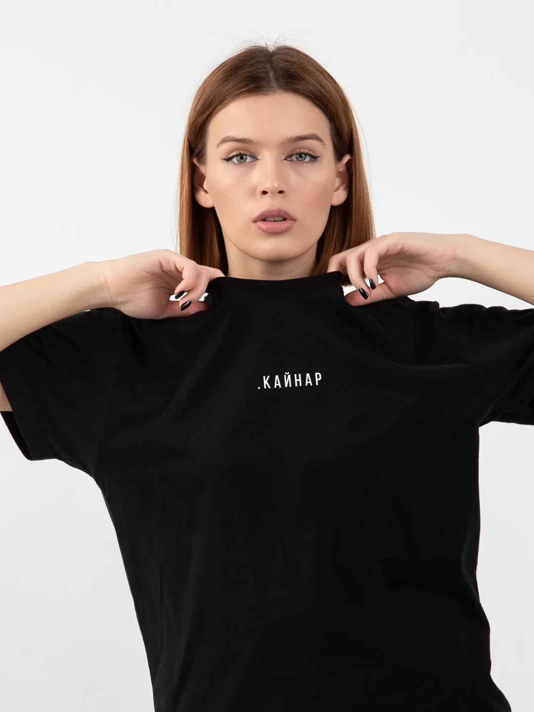 Футболка Seletstore с татарским принтом ".Кайнар", унисекс, черная