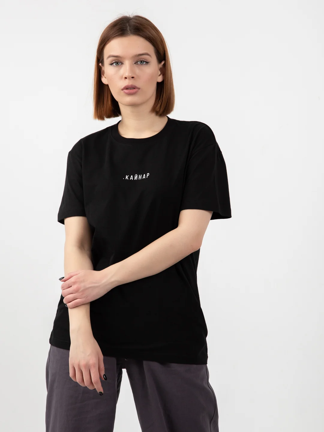 Футболка Seletstore с татарским принтом ".Кайнар", унисекс, черная