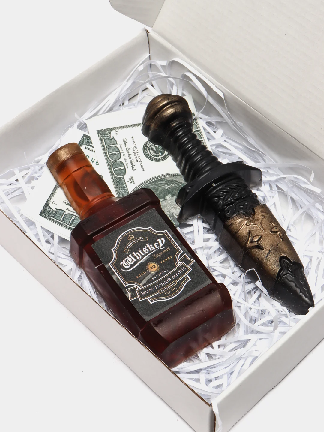 Коричневый подарочный набор мужской Gifts Place: фигурное мыло ручной работы