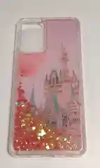 Розовый чехол-переливашка с жидкими блёстками Samsung A72