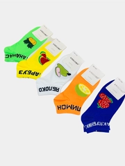 Носки с фруктами, унисекс, носки короткие, носки женские, носки мужские