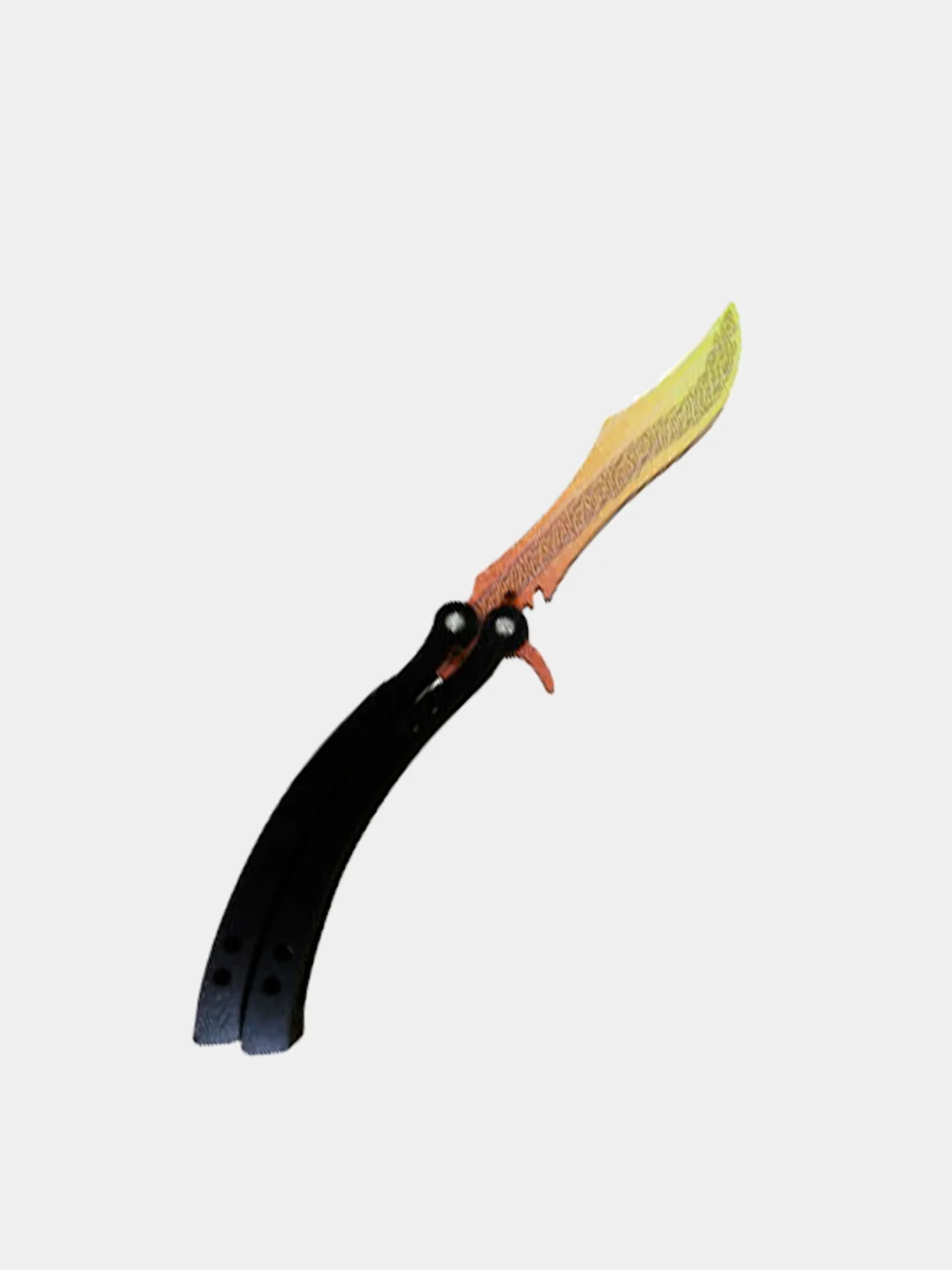 Золотой нож деревянный бабочка 1.5 кс го / cs go
