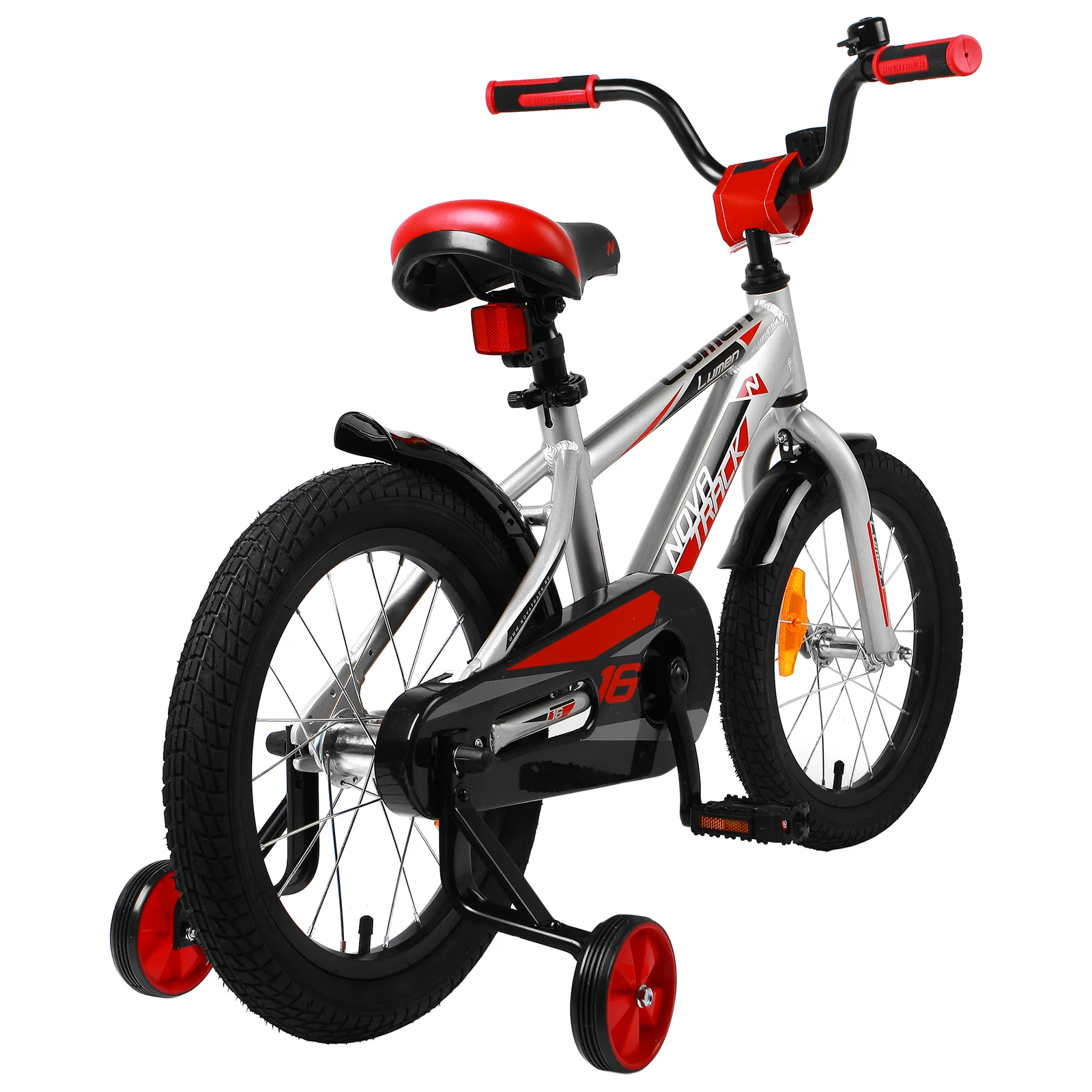 Велосипед 16" Novatrack Lumen, 2019, цвет серебристый