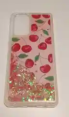 Вишнёвый чехол-переливашка с жидкими блестками для Xiaomi Redmi Note 10 pro