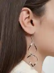 Длинные серьги с подвеской  "Спираль"