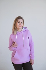 Женское хлопковое худи с капюшоном