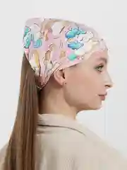 Розовый косынка на резинке детская, косынка летняя