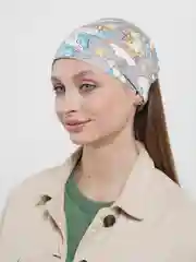 Серый косынка на резинке детская, косынка летняя