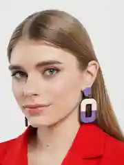 Фиолетовый серьги гвоздики