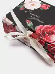Багровый коробка подарочная складная с ленточкой на день рождения, 16,5 х 12,5 х 5 см