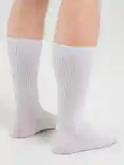 Белый носки высокие "Fashion" унисекс, цвет черный и белый
