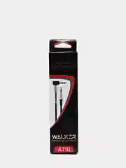 Черный аудио кабель AUX WALKER WCA - 710, с угловым разъемом
