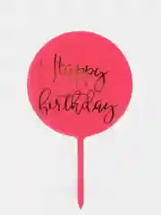 Фуксия топпер "Happy Birthday"