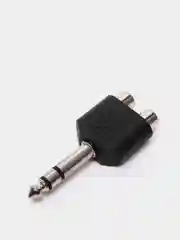 Аудио переходник гнездо тюльпаны 2RCA на джек 6.3 мм