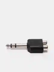 Аудио переходник гнездо тюльпаны 2RCA на джек 6.3 мм