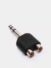 Аудио переходник гнездо тюльпаны 2RCA на джек 6.3 мм