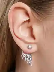 Серебряный серьги женские "Крылья"