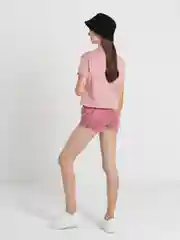 Розовый джинсовые шорты, женские