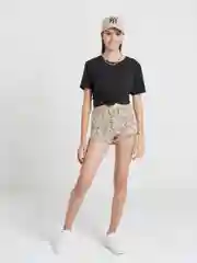 Бежевый джинсовые шорты, женские