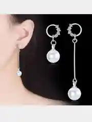 Серьги с жемчугом ассиметричные