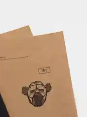 Черный papercaft модель-маска "MONKEY", набор для сборки из бумаги