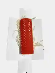 Алый свеча из цветной вощины интерьерная, 13х4,5 см, размер XXL, ручная работа